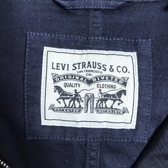 NWT Levis Women’s Field Military Jacket Navy Blue - Picture 8 of 16